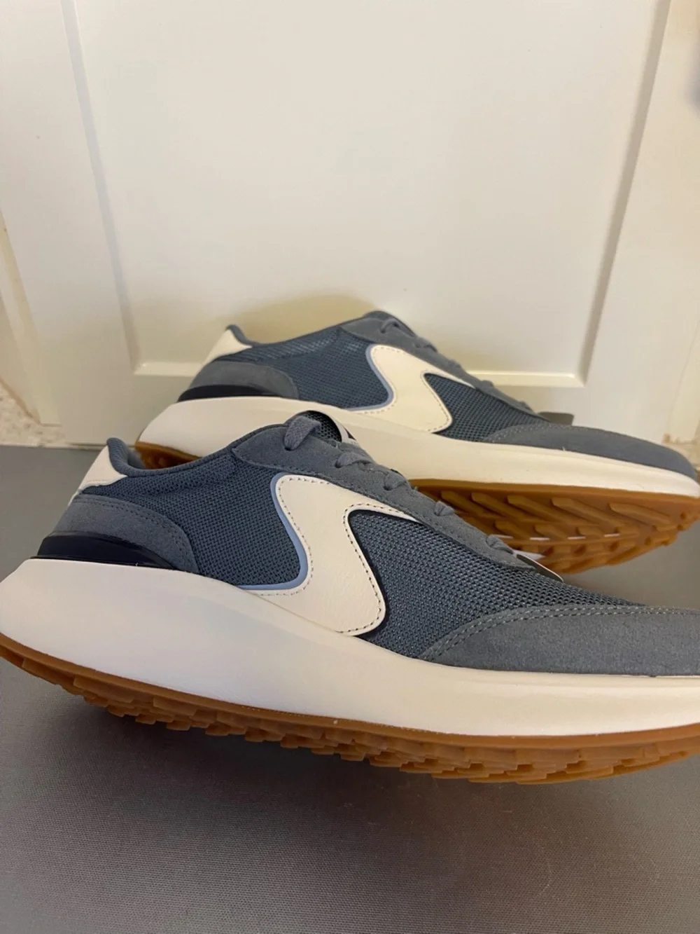 Skechers Blvd Retro Revival Navy #150600 Air Cooled Memory Foam Sneakers Sz 7.5